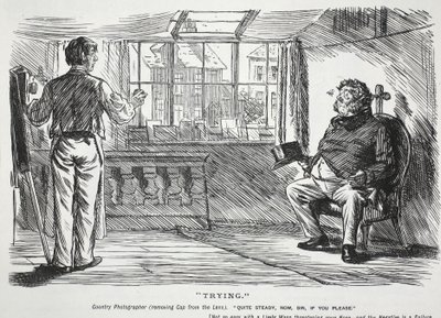Tentando, ilustração de &39;Punch&39; de Charles Keene